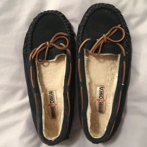 Navy Minnetonka Moccasins